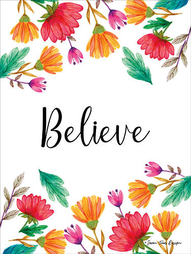 Seven Trees ST100 - Floral Believe - Believe, Flowers, Sign from Penny Lane Publishing