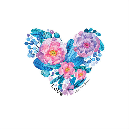 Seven Trees ST105 - Floral Love Heart - Heart, Flowers from Penny Lane Publishing