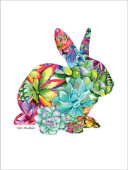 ST489 - Bunny Watercolor Succulents - 12x16