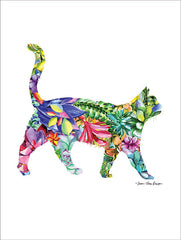 ST491 - Cat Watercolor Succulents - 12x16