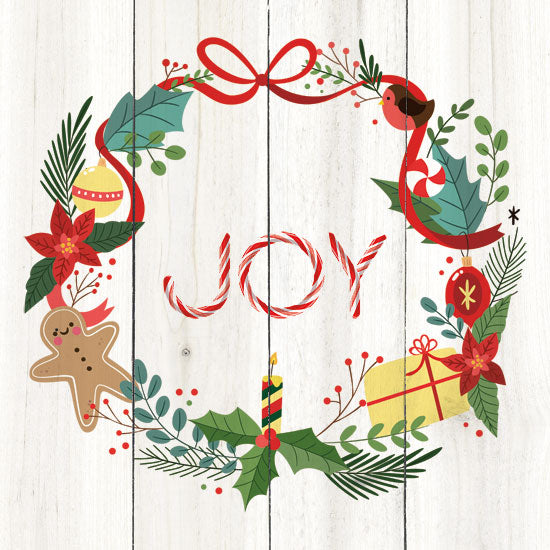 Seven Trees Design ST494 - ST494 - Peppermint Joy   - 12x12 Christmas, Signs, Typography, Candy Cane, Wreath, Gingerbread Man, Presents, Bird from Penny Lane