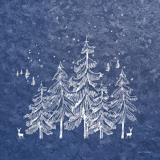 Seven Trees Design ST642 - ST642 - Blue Winter - 12x12 Holidays, Christmas, Trees, Pine Trees, Blue & White from Penny Lane