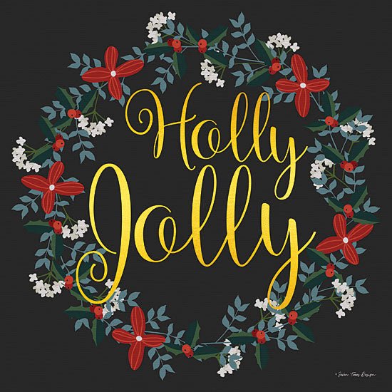 Seven Trees Design ST650 - ST650 - Holly Jolly Wreath     - 12x12 Holly, Jolly, Wreath, Holidays, Christmas, Flowers, Calligraphy, Signs from Penny Lane