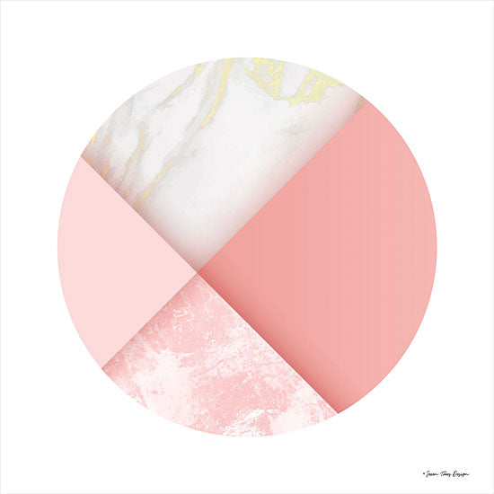 Seven Trees Design ST661 - ST661 - Pink Marble Circle I - 12x12 Abstract, Modern, Patterns from Penny Lane
