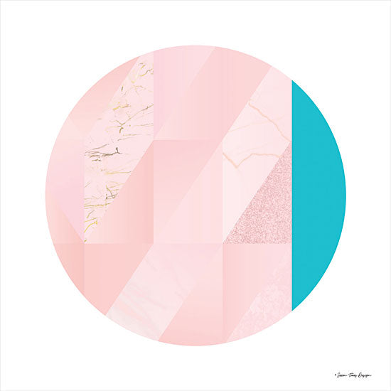 Seven Trees Design ST662 - ST662 - Pink Marble Circle II - 12x12 Abstract, Modern, Patterns from Penny Lane