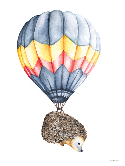 Seven Trees Design ST732 - ST732 - Hot Air Hedgehog I    - 12x16 Hedgehog, Hot Air Balloon, Humor, Whimsical, Fantasy from Penny Lane