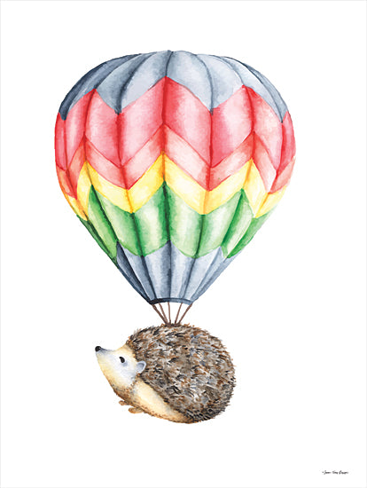 Seven Trees Design ST733 - ST733 - Hot Air Hedgehog II   - 12x16 Hedgehog, Hot Air Balloon, Humor, Whimsical, Fantasy from Penny Lane