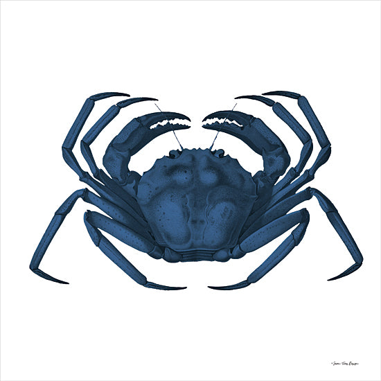 Seven Trees Design ST750 - ST750 - Blue Sea Life I - 12x12 Crab, Blue & White, Coastal, Aquatic Animals from Penny Lane