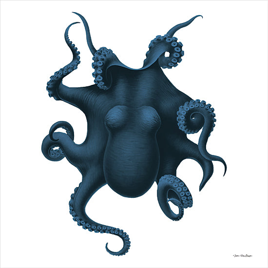 Seven Trees Design ST751 - ST751 - Blue Sea Life II - 12x12 Octopus, Blue & White, Coastal, Aquatic Animals from Penny Lane