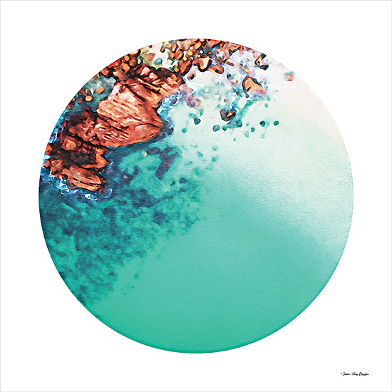 Seven Trees Design ST760 - ST760 - Watercolor Abstract Ocean II - 12x12 Abstract, Ocean, Circle from Penny Lane