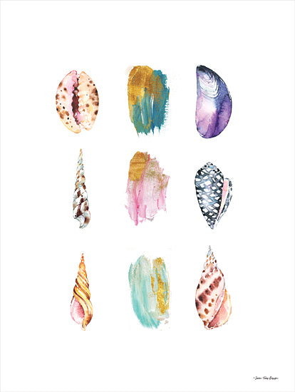 Seven Trees Design ST764 - ST764 - Sea and Brush Strokes I - 12x16 Shells, Coastal, Abstract from Penny Lane