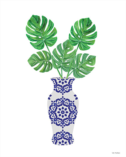 Seven Trees Design ST804 - ST804 - Watercolor Blue Jar - 12x16 Cactus, Blue and White Vase, Southwestern, Botanical from Penny Lane