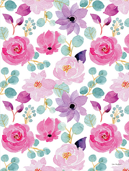 Seven Trees Design ST819 - ST819 - Sweet Flora - 12x16 Flowers, Greenery, Pattern, Repeat, Pink and Purple Flowers from Penny Lane