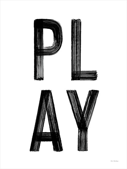 Seven Trees Design ST834 - ST834 - PLAY - 12x16 Play, Black & White, Signs, Children from Penny Lane