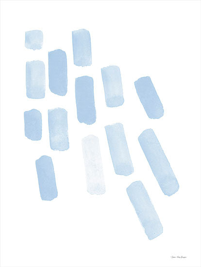 Seven Trees Design ST857 - ST857 - Blue Strokes - 12x16 Blue Strokes, Paintbrush Stokes, Blue & White from Penny Lane