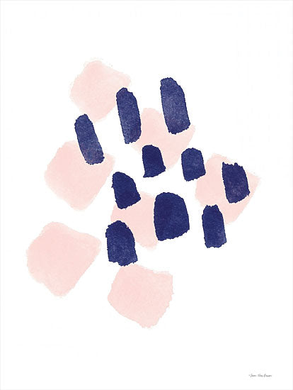 Seven Trees Design ST858 - ST858 - Navy and Pink Strokes - 12x16 Strokes, Navy Blue, Pink, Paintbrush Stokes, Abstract from Penny Lane