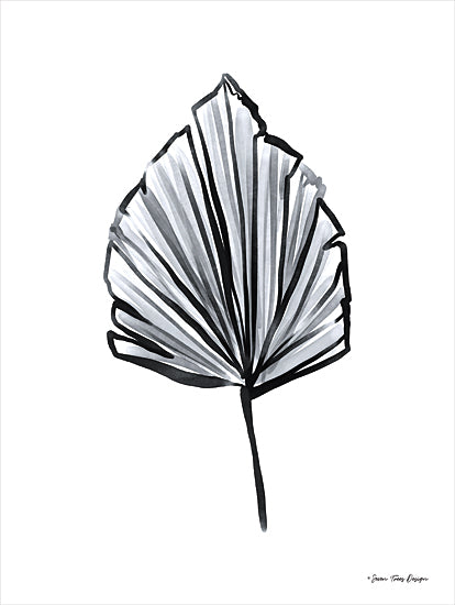 Seven Trees Design ST920 - ST920 - Black Watercolor Leaf - 12x16 Black Watercolor Leaf, Leaf, Tropical from Penny Lane