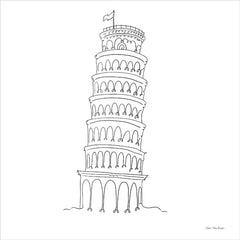 ST978 - One Line Pisa Tower Italy - 12x12