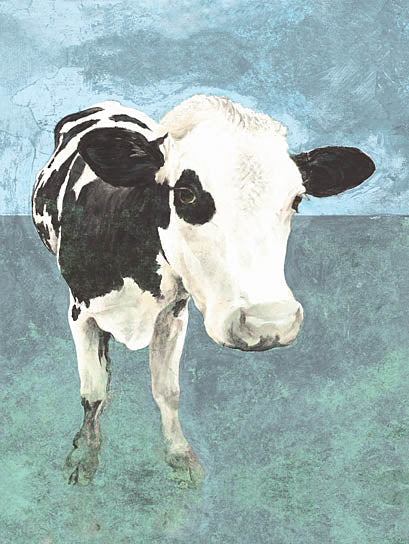 White Ladder WL143A - WL143A - Sarcastic Cow   - 18x24 Cow, Abstract, Black & White Cow from Penny Lane