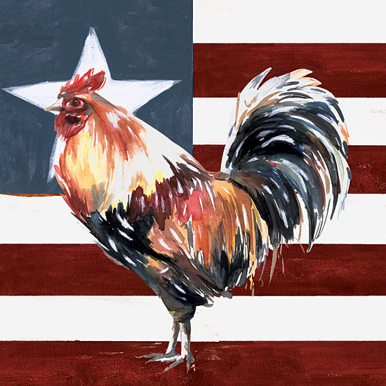 White Ladder WL151 - WL151 - Patriotic Rooster - 12x12 Patriotic Rooster, Rooster, Patriotic, American Flag, Independence Day, Red, White, Blue from Penny Lane
