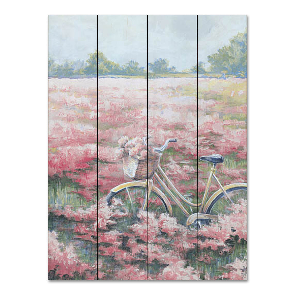 White Ladder WL187PAL - WL187PAL - Field of Flowers - 12x16 Landscape, Bike, Wildflowers, Meadow, Spring from Penny Lane