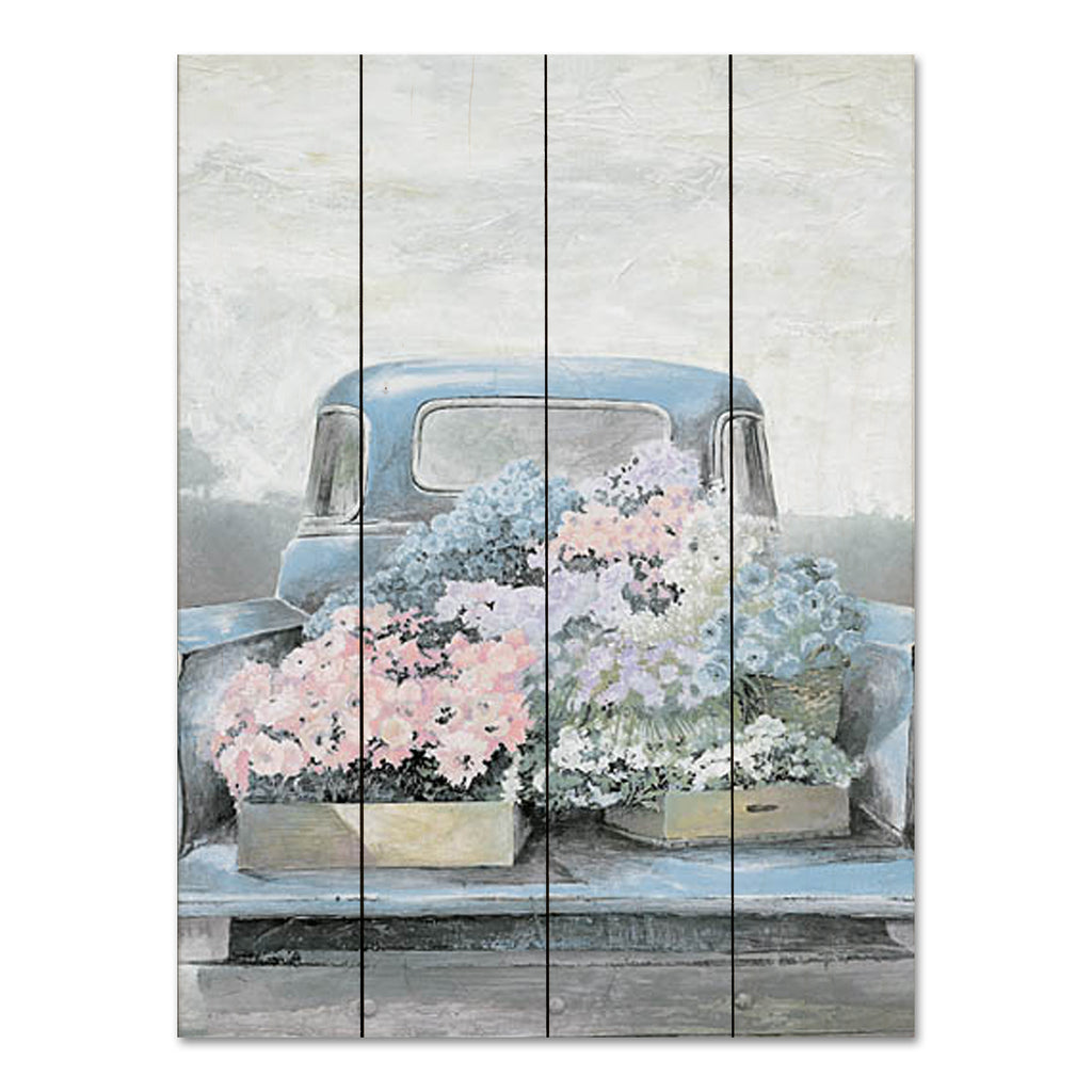 White Ladder WL190PAL - WL190PAL - Fresh Picks - 12x16 Flowers, Truck Bed, Blue Truck, Spring, Spring Flowers, Flower Farm, Cottage/Country from Penny Lane