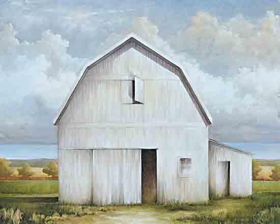 White Ladder WL251 - WL251 - Hay Barn - 16x12 Barn, Farm, White Barn, Landscape, Fields, Blue Sky, Clouds, Country from Penny Lane