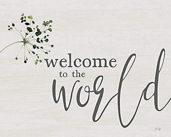 Yass Naffas Designs YND210 - YND210 - Welcome to the World - 16x12 Inspirational, Baby, Baby's Room, Welcome to the World, Typography, Signs, Greenery from Penny Lane