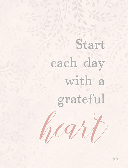 Yass Naffas Designs YND214 - YND214 - Grateful Heart - 12x16 Inspirational, Start Each Day with a Grateful Heart, Typography, Signs, Motivational, Neutral Palette from Penny Lane