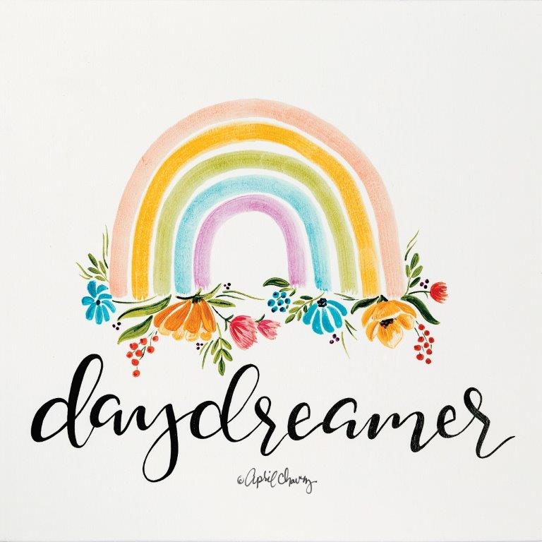 April Chavez AC107 - AC107 - Daydreamer Rainbow   - 12x12 Rainbow, Signs, Daydreamer, Calligraphy, Flowers from Penny Lane