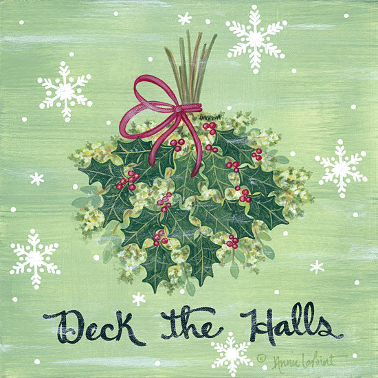 Annie LaPoint ALP1725 - Deck the Halls Holly Deck the Halls, Mistletoe, Holidays, Snowflakes from Penny Lane
