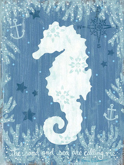 Annie LaPoint ALP1736 - White Seahorse Seahorse, Nautical, Coastal from Penny Lane