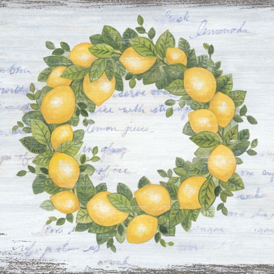 Annie LaPoint ALP1748 - Lemon Wreath - 12x12 Lemons, Wreath, Kitchen from Penny Lane