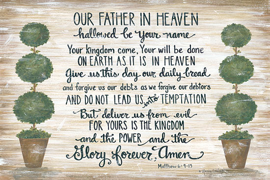 Annie LaPoint ALP1800 - Our Father in Heaven - 16x12 Our Father, Prayer, Bible Verse, Matthew, Topiaries from Penny Lane