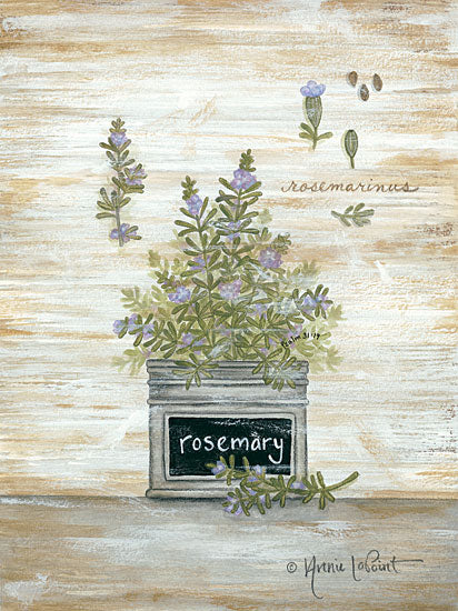 Annie LaPoint ALP1818 - Rosemary Botanical - 12x16 Herbs, Rosemary, Botanical, Country French, Shabby Chic from Penny Lane