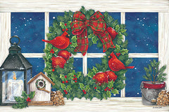 ART1111A - Pomegranate Christmas Wreath - 18x12
