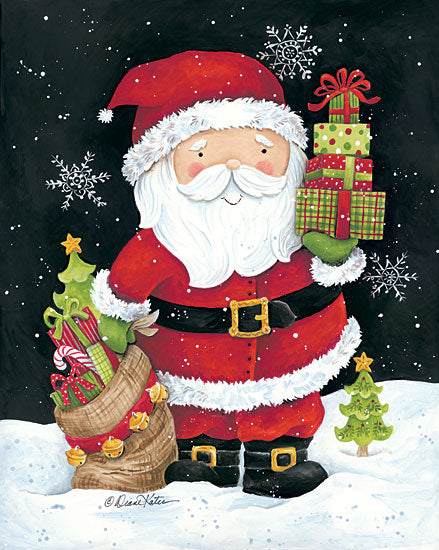 Diane Kater ART1137 - Santa Claus with Presents - 12x16 Santa Claus, Presents, Winter, Snow, Holidays from Penny Lane