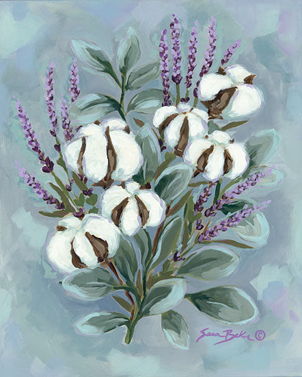 Sara Baker BAKE101 - Lavender in the Light I Cotton, Cotton Bouquet, Ball Jars, Glass Jars, Floral Arrangement, Lavender from Penny Lane