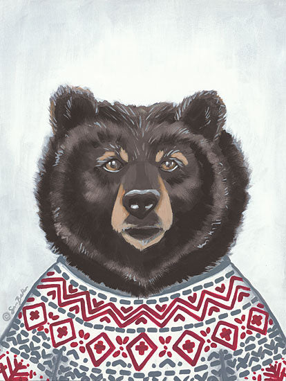 Sara Baker BAKE111 - Sweater Weather - 12x16 Bear, Sweater, Winter, Humorous from Penny Lane