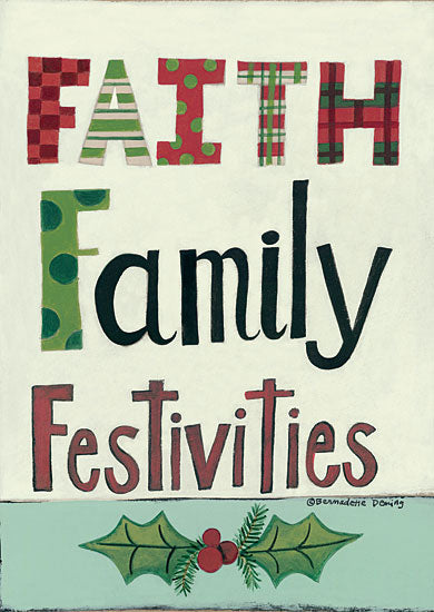 Bernadette Deming BER1318 - Faith Family Festivities Faith, Family, Holly Berries, Patterns, Signs from Penny Lane