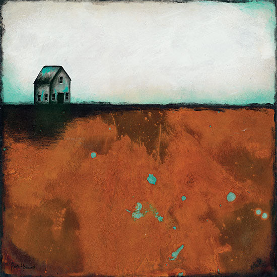 Britt Hallowell BHAR486 - Country Solace - 12x12 Abstract, Barn, Farm, Field from Penny Lane