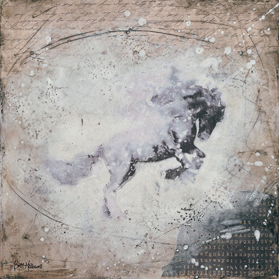 Britt Hallowell BHAR487 - Wild Spirit - 12x12 Horse, Wild Spirit, Contemporary, Abstract from Penny Lane