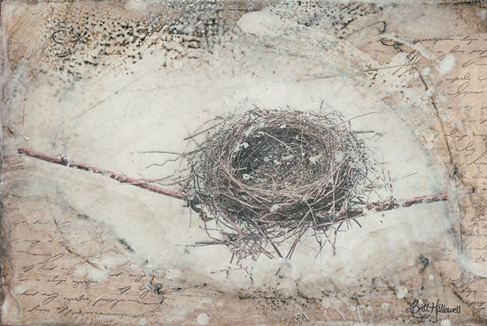 Britt Hallowell BHAR489 - Wintering - 18x12 Birds Nest, Winter, Snow, Abstract from Penny Lane