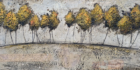 Britt Hallowell BHAR494 - BHAR494 - A Route of Gold - 18x9 Abstract, Trees, Modern from Penny Lane