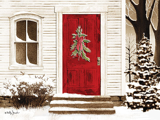 Billy Jacobs BJ1025 - Red Door - Front Door, Porch, Snow, Winter, Holiday from Penny Lane Publishing