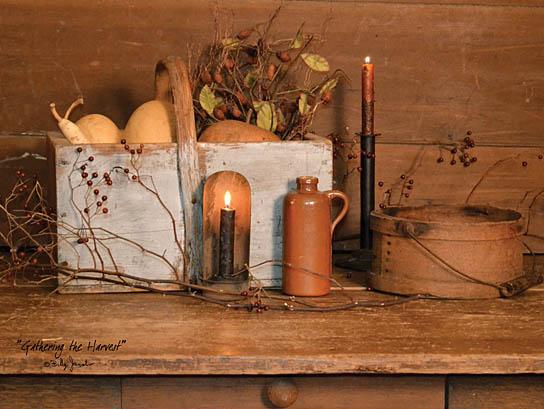 Billy Jacobs BJ1063 - Gathering the Harvest - Candles, Pumpkins, Gourds, Berries, Still Life from Penny Lane Publishing