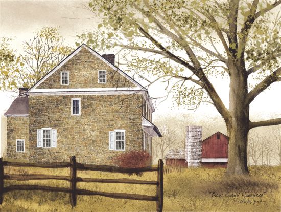 Billy Jacobs BJ113 - Bucks County Homestead Stone House, Barn, Farm, Tree, Field, Americana from Penny Lane