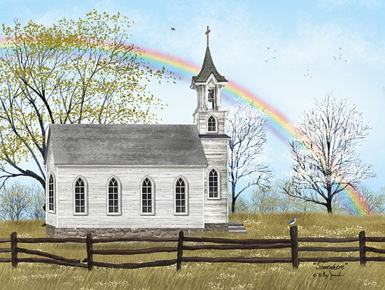 Billy Jacobs BJ1183 - Somewhere  Church, Rainbow, Fence, Flowering Tree from Penny Lane