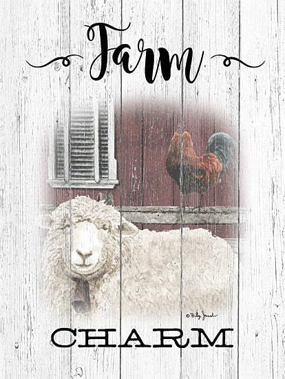 Billy Jacobs BJ1211 - BJ1211 - Farm Charm - 12x16 Farm Charm, Sheep, barn, Rooster, Americana from Penny Lane