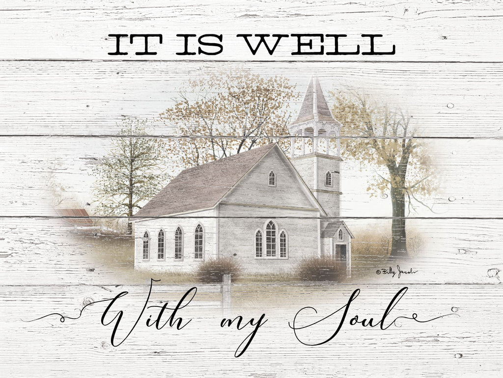 Billy Jacobs BJ1222 - BJ1222 - It is Well - 16x12 It is Well With My Soul, Church, Country, Americana from Penny Lane